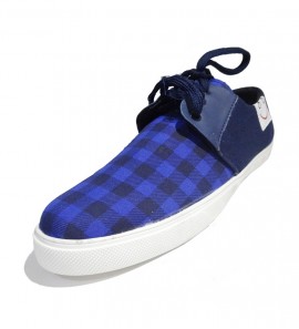 Oxhide Dark Blue Casual Shoes