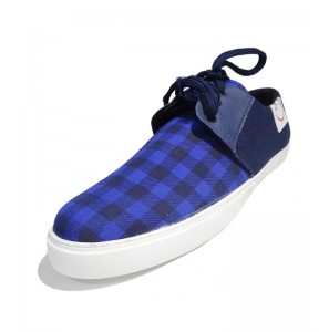 Oxhide Dark Blue Casual Shoes