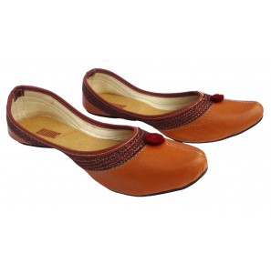 Oxhide Embroidered Leather Jutti