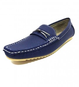 Oxhide Blue Loafers for Mens