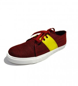 Oxhide Red Canvas Casual Shoe